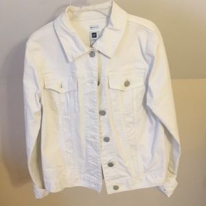Gap Girls white jean jacket